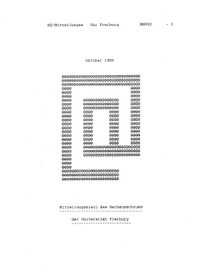 Titelseite anruf Okt. 1989